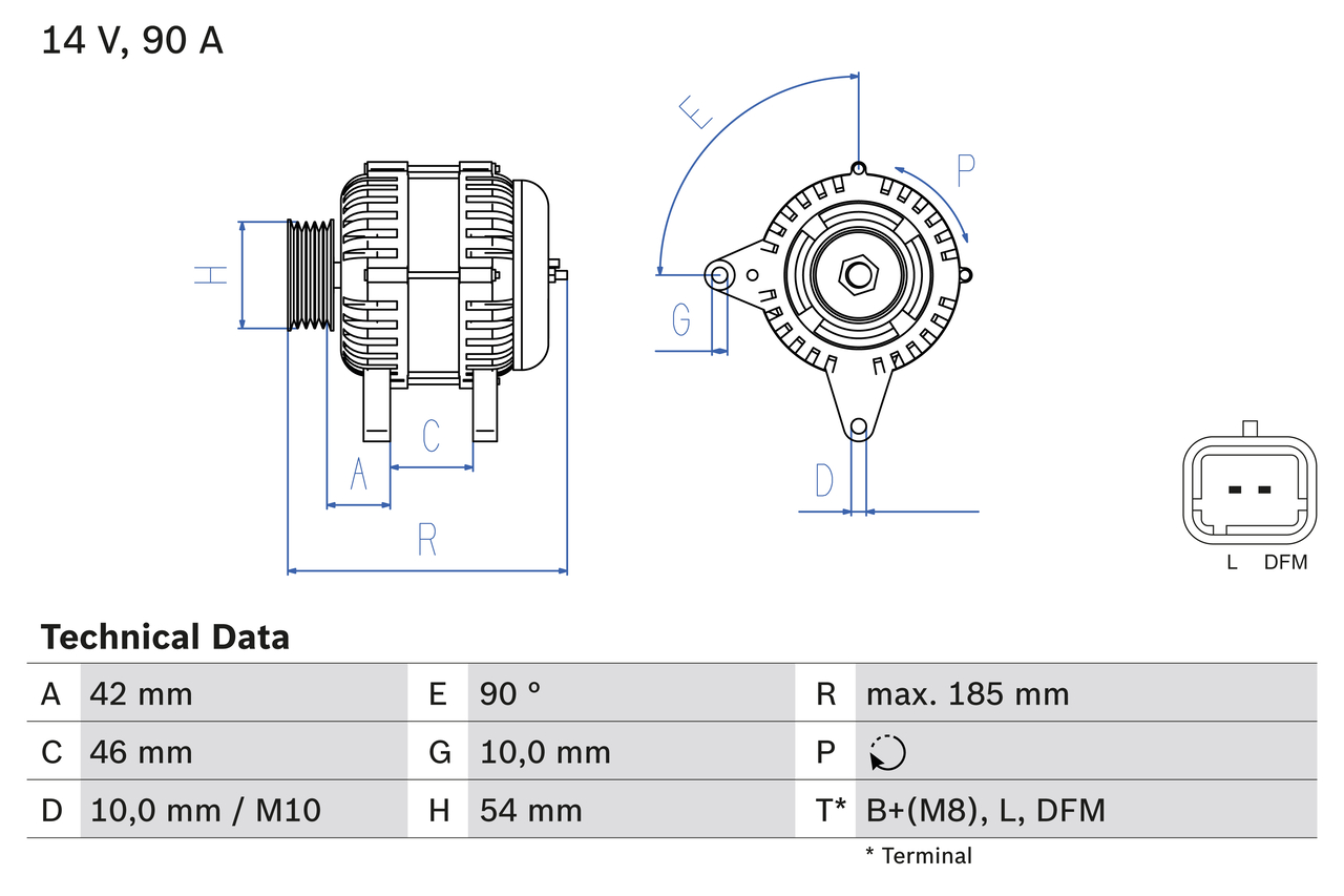 Alternator  Art. 0986080190