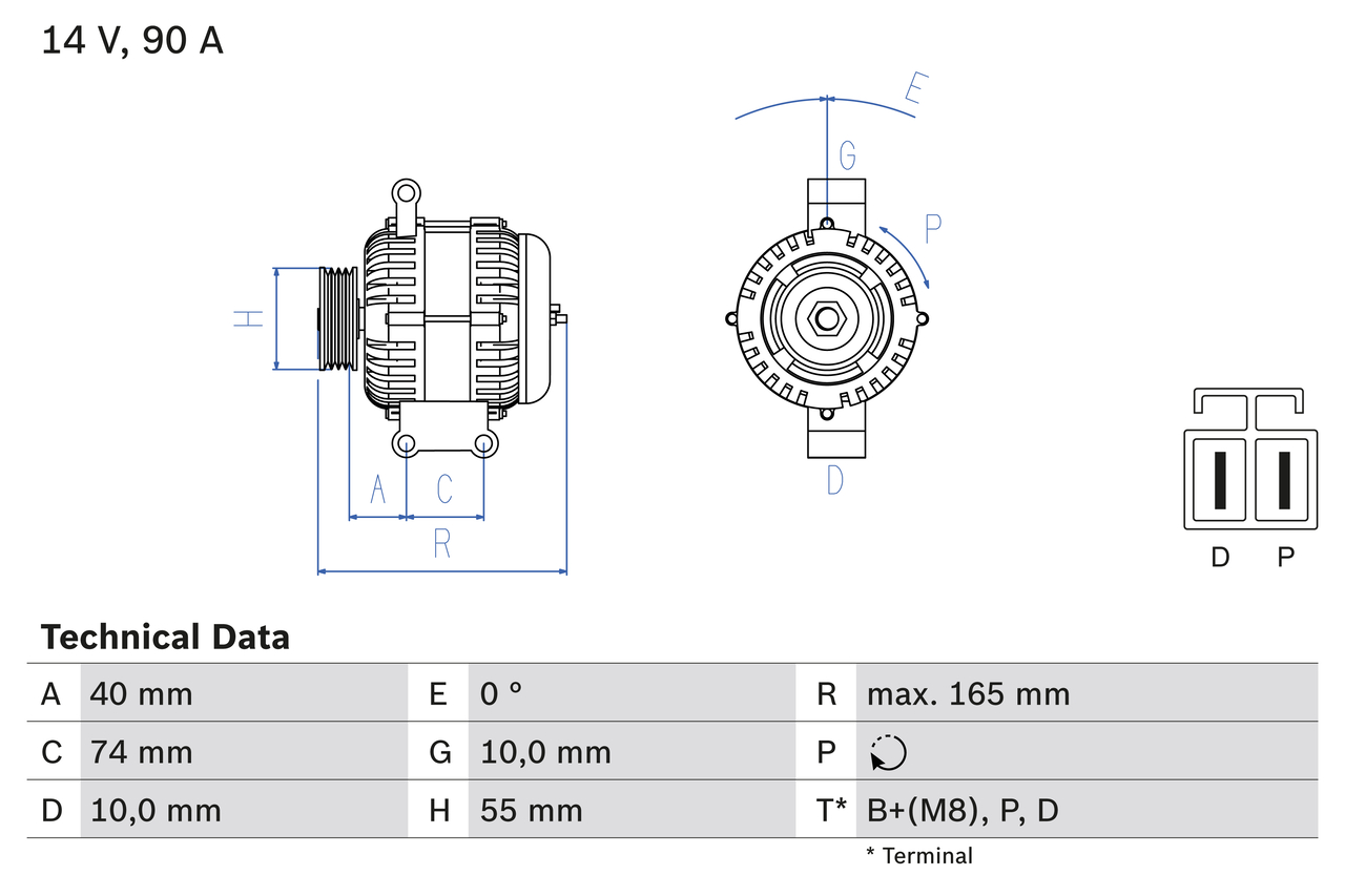 Alternator  Art. 0986080320