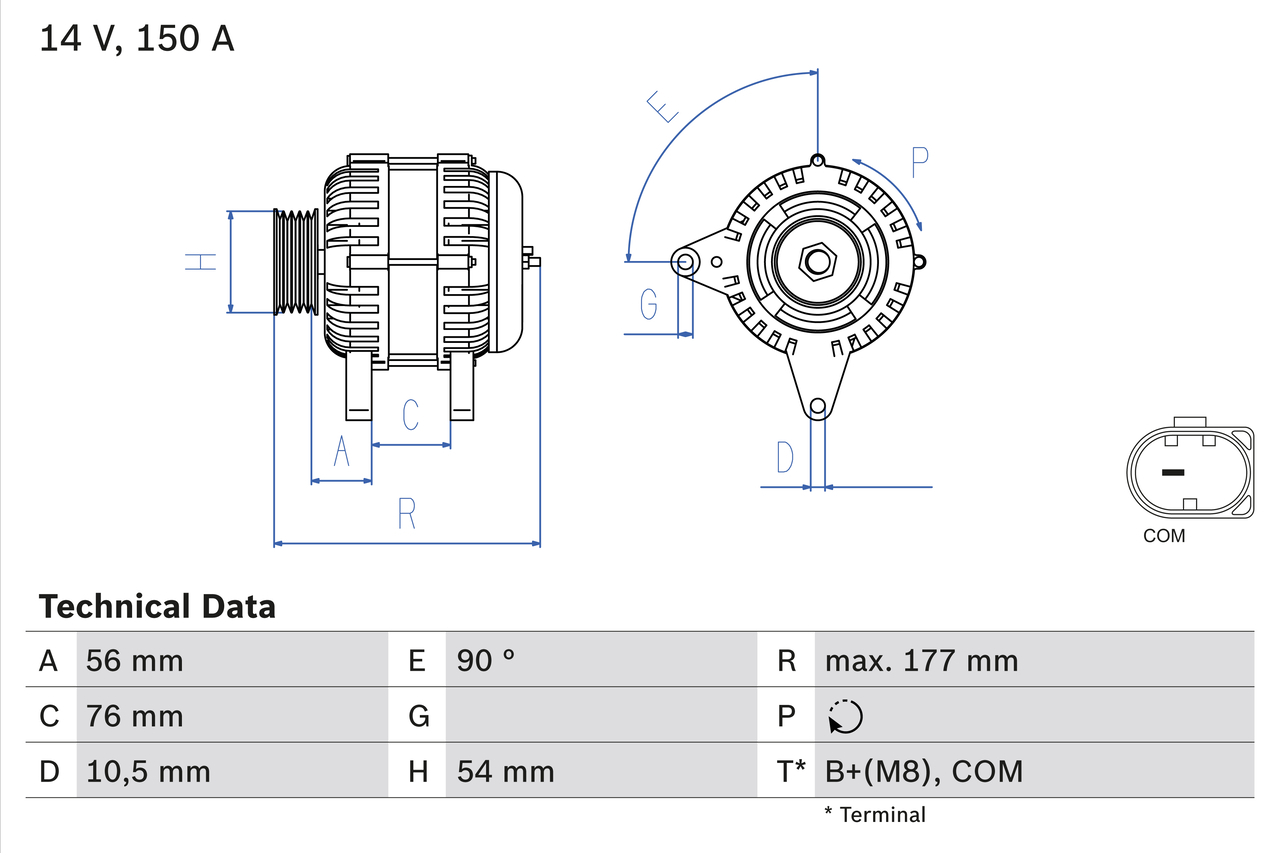 Alternator  Art. 0986080580