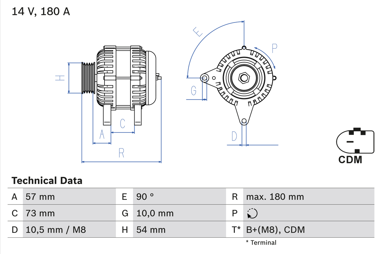 Alternator  Art. 0986082200