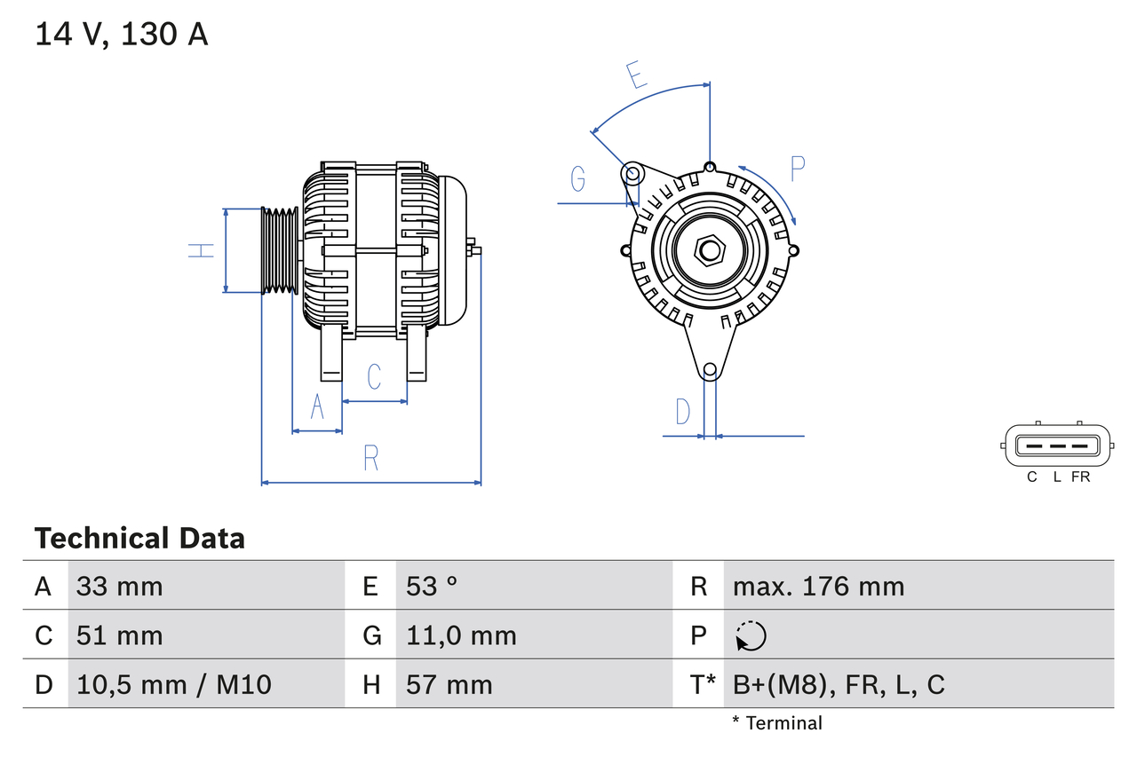 Alternator  Art. 0986082820