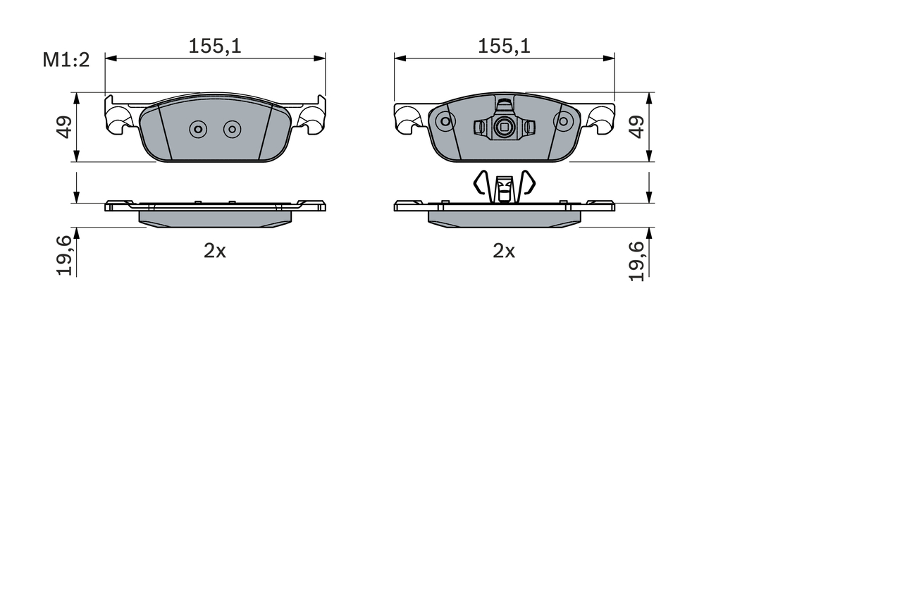 Brake Pad Set, disc brake (Front axle)  Art. 0986424021