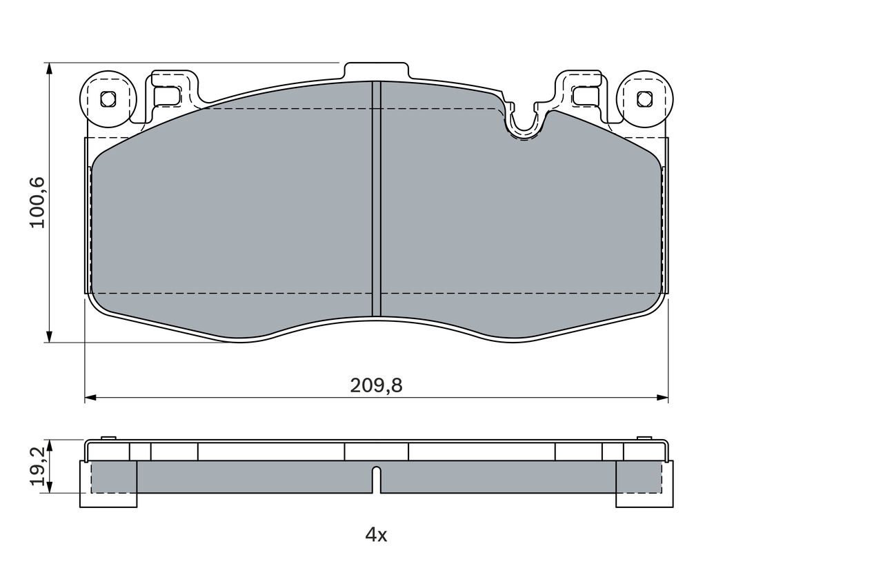 Brake Pad Set, disc brake (Front axle)  Art. 0986424387