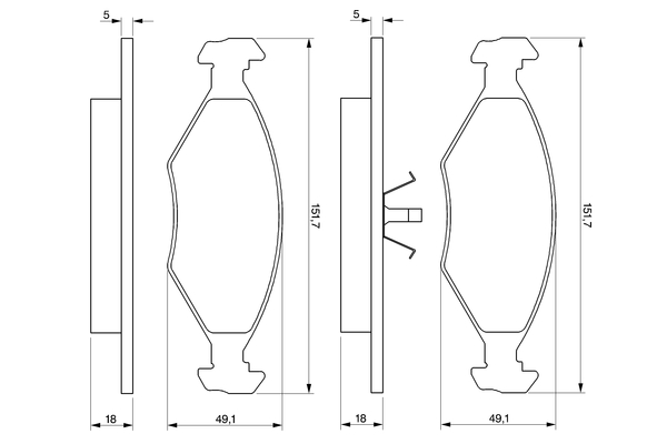 Brake Pad Set, disc brake (Front axle)  Art. 0986424514