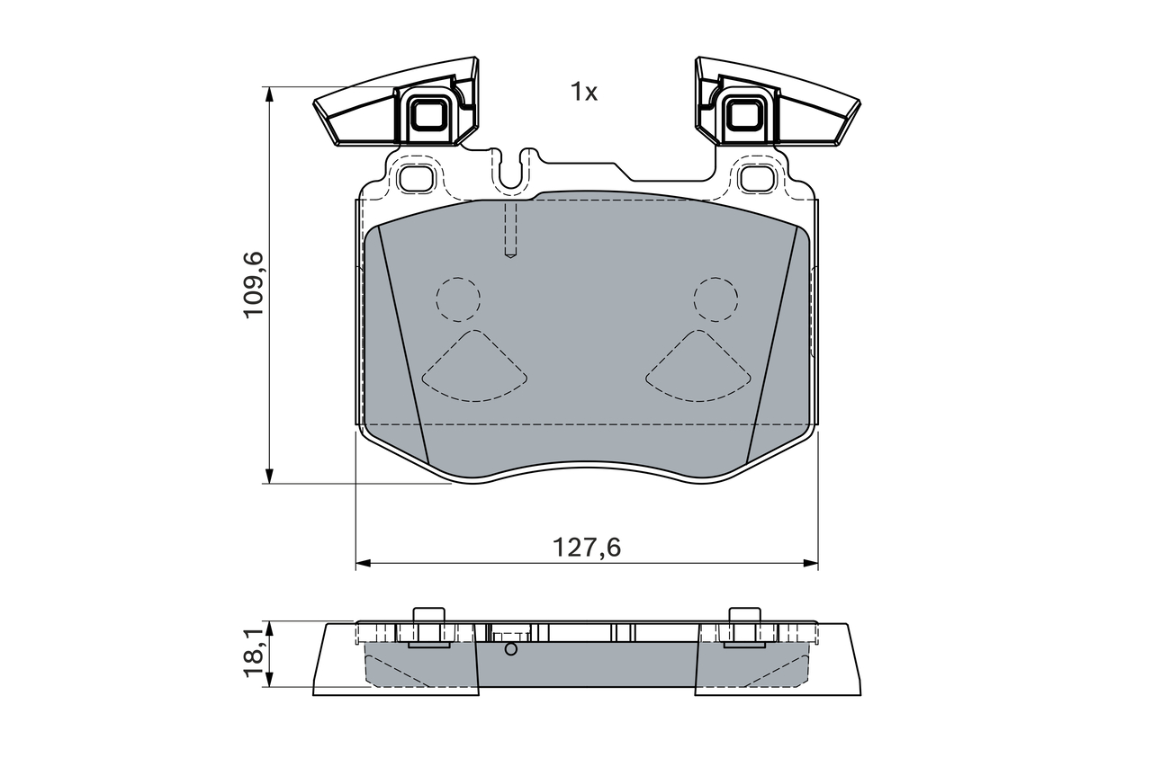 Brake Pad Set, disc brake  Art. 0986460102