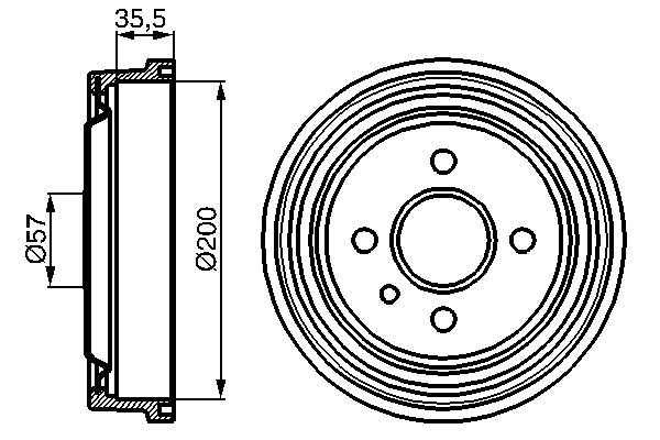 Brake Drum (Rear axle)  Art. 0986477021