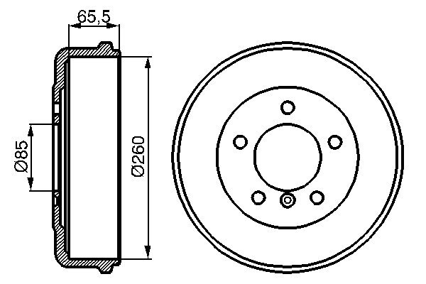 Brake Drum (Rear axle)  Art. 0986477038