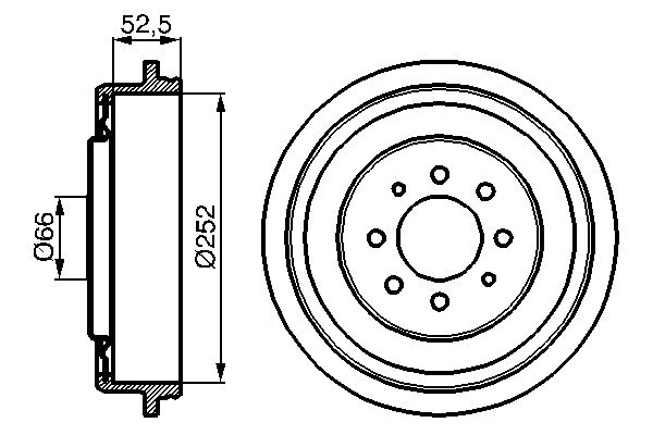 Brake Drum (Rear axle)  Art. 0986477067