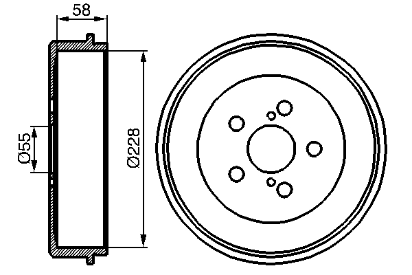 Brake Drum (Rear axle)  Art. 0986477140