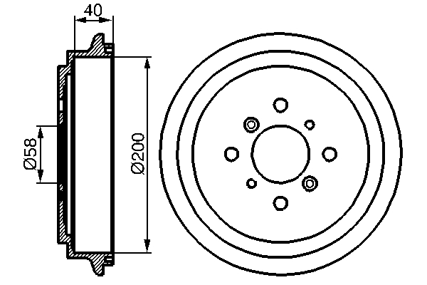 Brake Drum (Rear axle)  Art. 0986477141