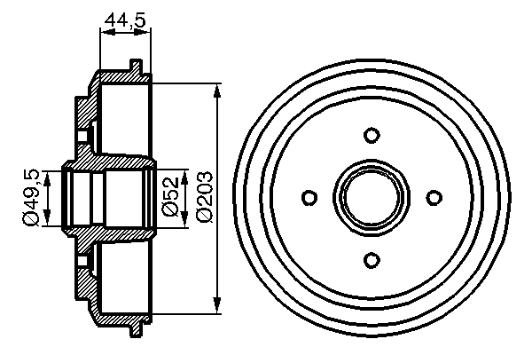 Brake Drum (Rear axle)  Art. 0986477149