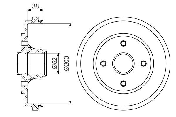 Brake Drum (Rear axle)  Art. 0986477229