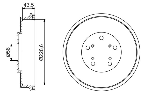 Brake Drum (Rear axle)  Art. 0986477231