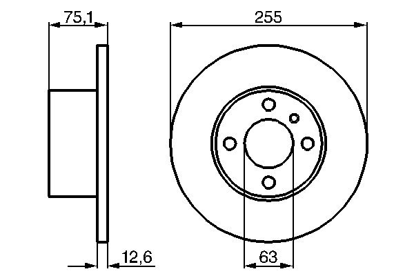 Brake Disc (Front axle)  Art. 0986478032