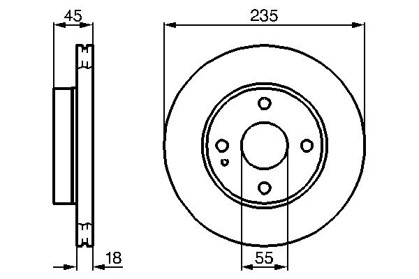 Brake Disc (Front axle)  Art. 0986478241