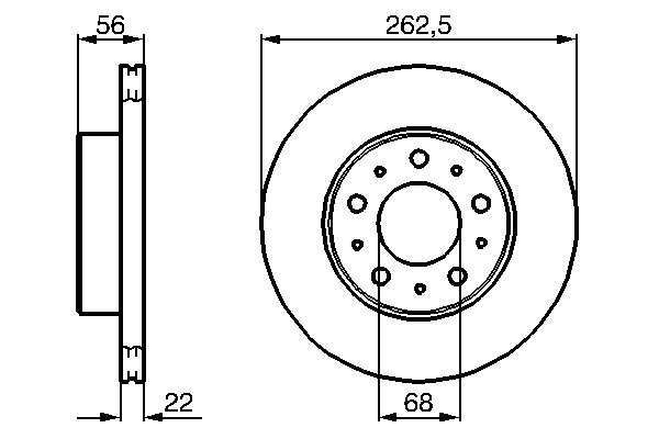 Brake Disc (Front axle)  Art. 0986478283