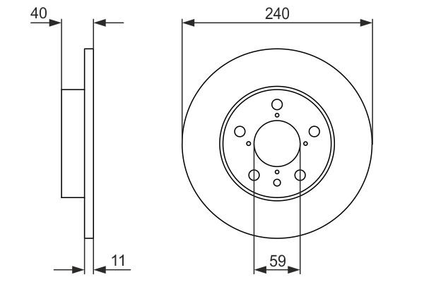 Brake Disc (Rear axle)  Art. 0986478444