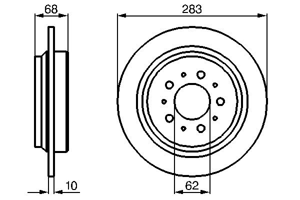 Brake Disc (Rear axle)  Art. 0986478445