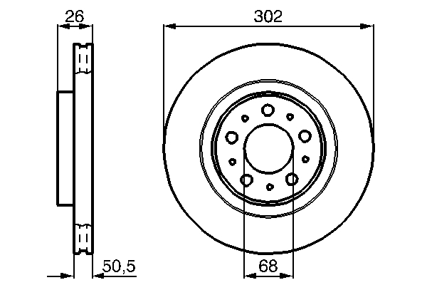 Brake Disc (Front axle)  Art. 0986478454