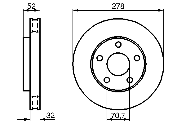 Brake Disc (Front axle)  Art. 0986478486