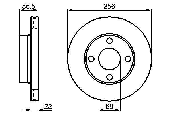 Brake Disc (Front axle)  Art. 0986478550