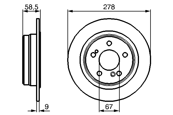 Brake Disc (Rear axle)  Art. 0986478565