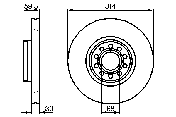 Brake Disc (Front axle)  Art. 0986478617