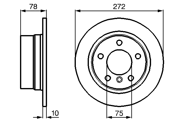 Brake Disc (Rear axle)  Art. 0986478641