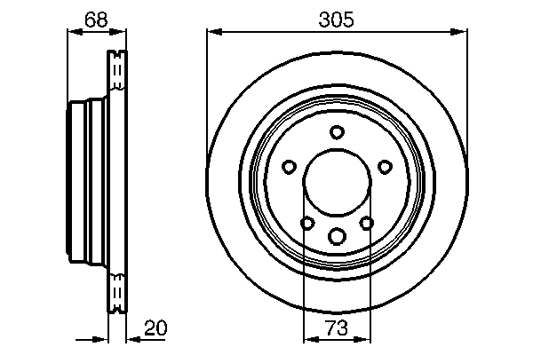 Brake Disc (Rear axle)  Art. 0986478660