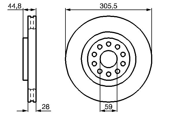 Brake Disc (Front axle)  Art. 0986478963