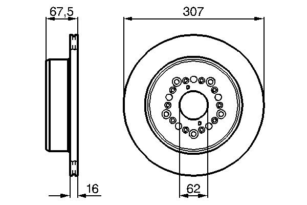 Brake Disc (Rear axle)  Art. 0986479023