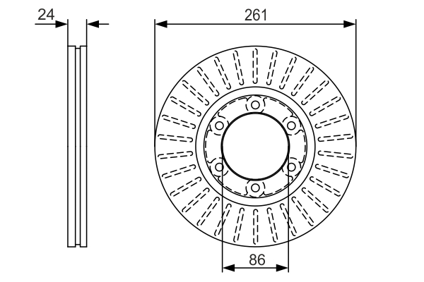 Brake Disc (Front axle)  Art. 0986479053