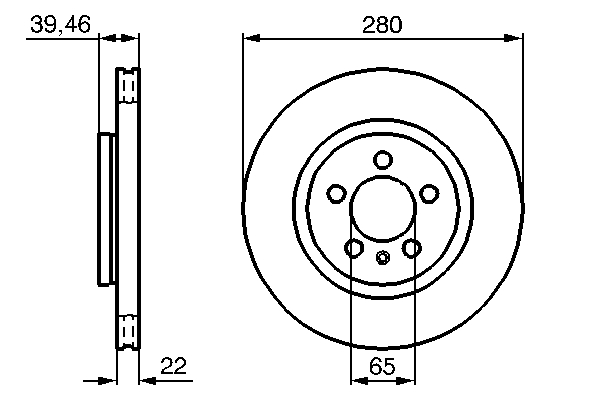 Brake Disc (Front axle)  Art. 0986479156