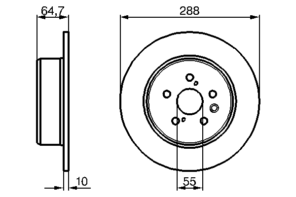 Brake Disc (Rear axle)  Art. 0986479243