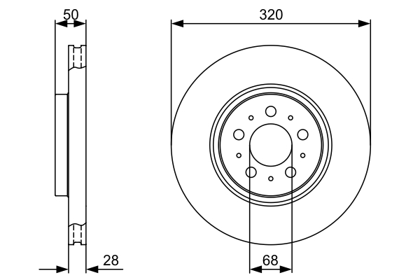 Brake Disc (Front axle)  Art. 0986479321