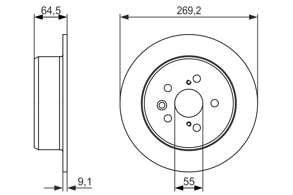 Brake Disc (Rear axle)  Art. 0986479336