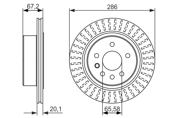 Brake Disc (Rear axle)  Art. 0986479394