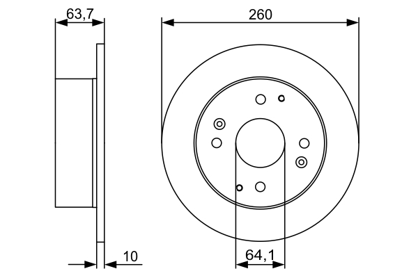 Brake Disc (Rear axle)  Art. 0986479504