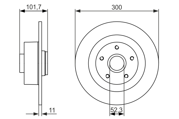 Brake Disc (Rear axle)  Art. 0986479573