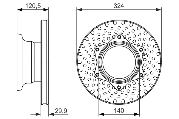 Brake Disc (Rear axle)  Art. 0986479600