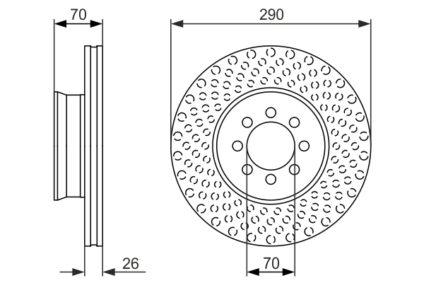 Brake Disc (Front axle)  Art. 0986479602