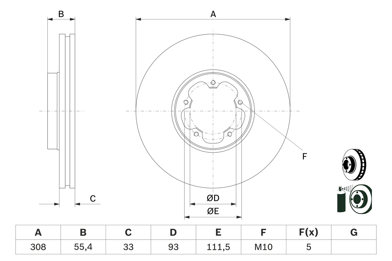 Brake Disc (Front axle)  Art. 0986479D40