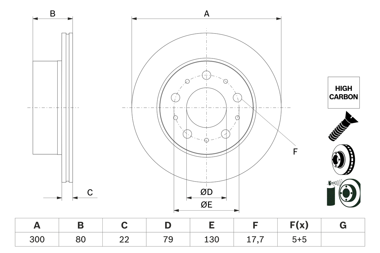 Brake Disc  Art. 0986479E02