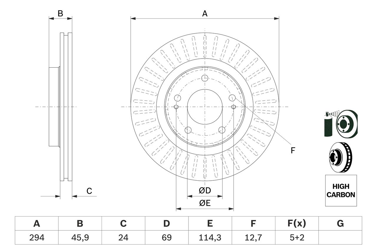 Brake Disc (Rear axle)  Art. 0986479E76