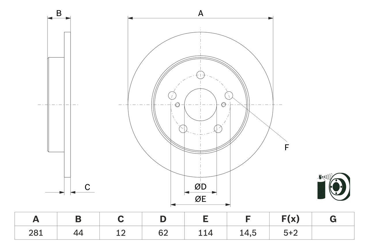 Brake Disc (Rear axle)  Art. 0986479E91