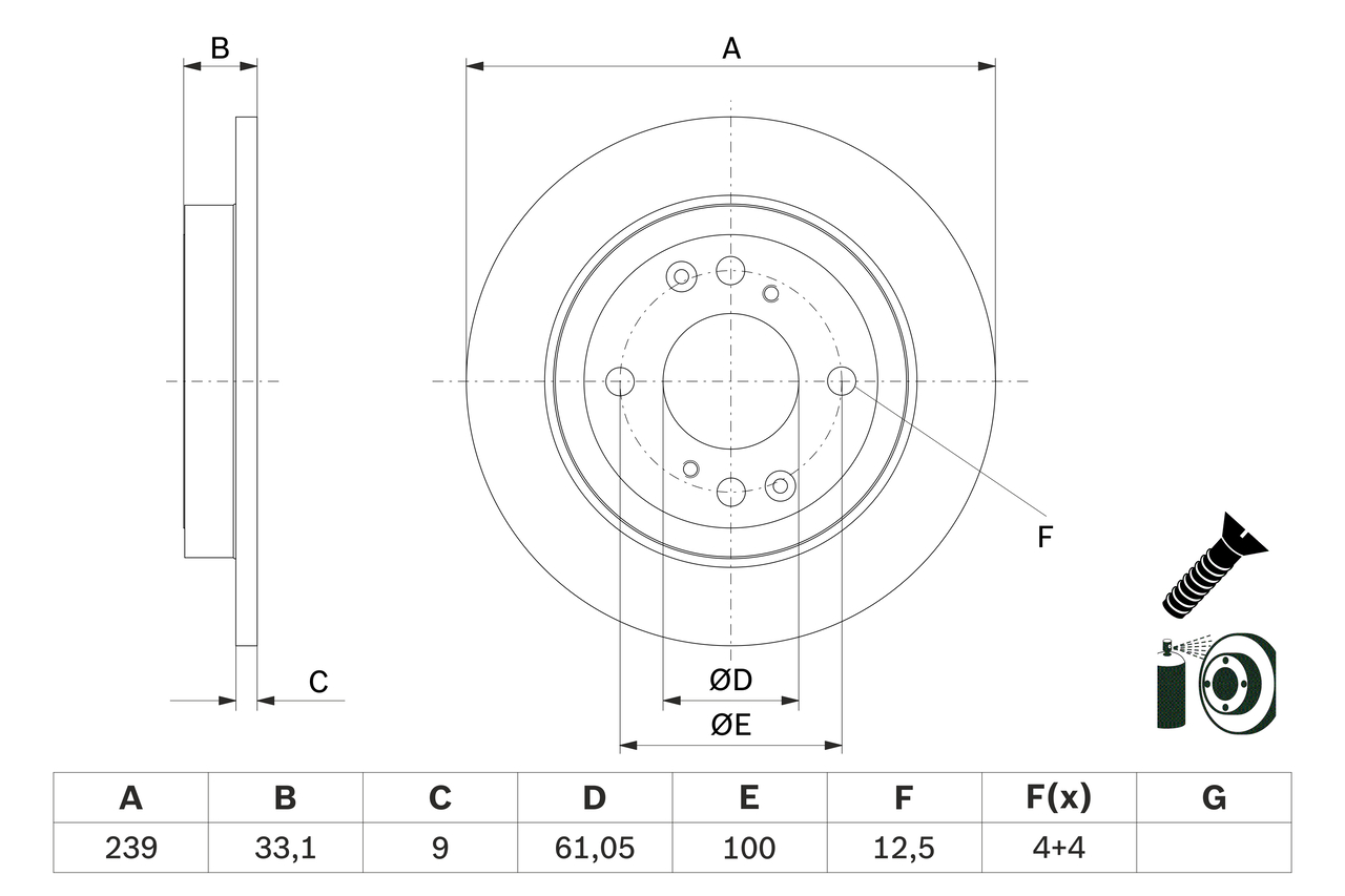 Brake Disc (Rear axle)  Art. 0986479E95