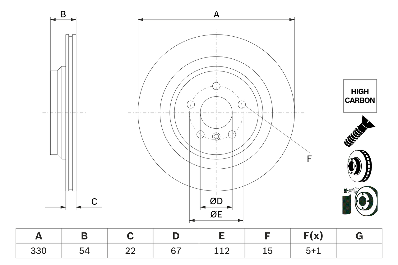 Brake Disc (Ventilated)  Art. 0986479E97