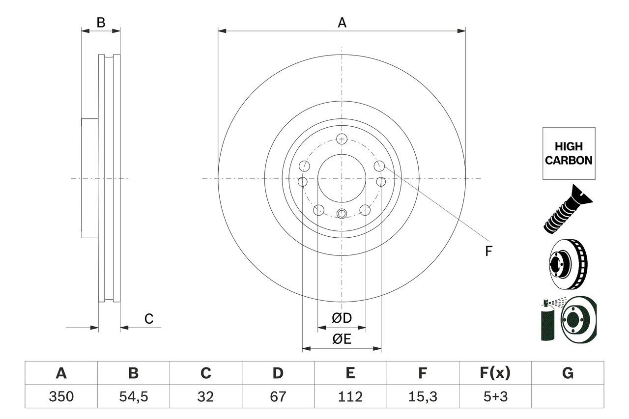 Brake Disc (Front axle)  Art. 0986479E99