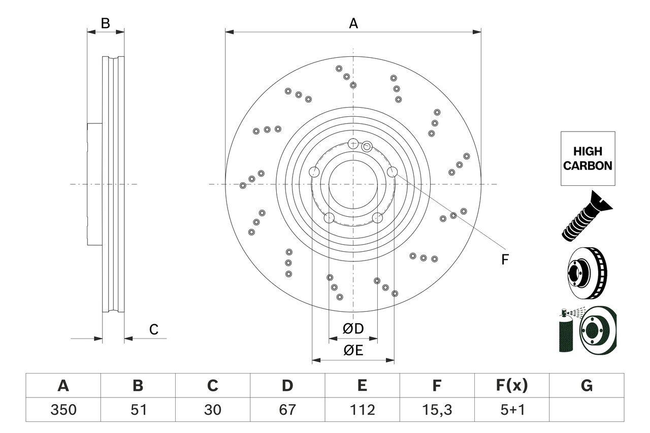 Brake Disc  Art. 0986479F10