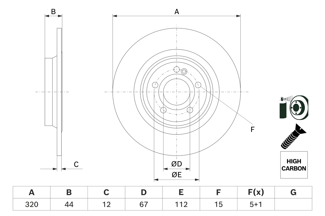 Brake Disc  Art. 0986479F13